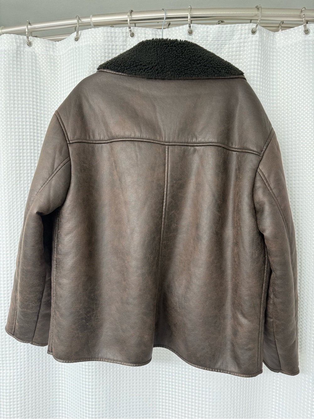 Pilcro Faux Shearling Cocoon Coat - Picture 11 of 13